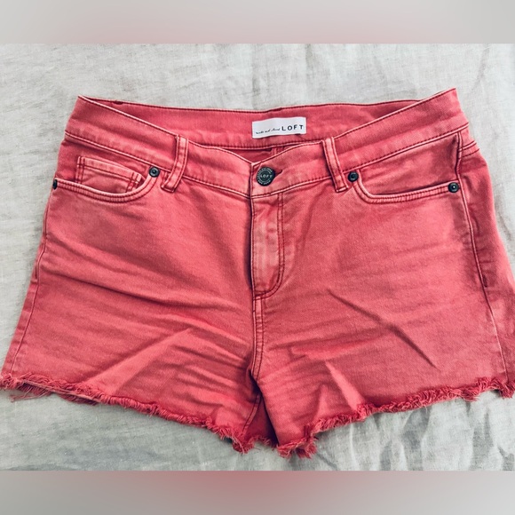LOFT Pants - Loft pink Jean shorts. Lightly worn but great condition. Size 2.